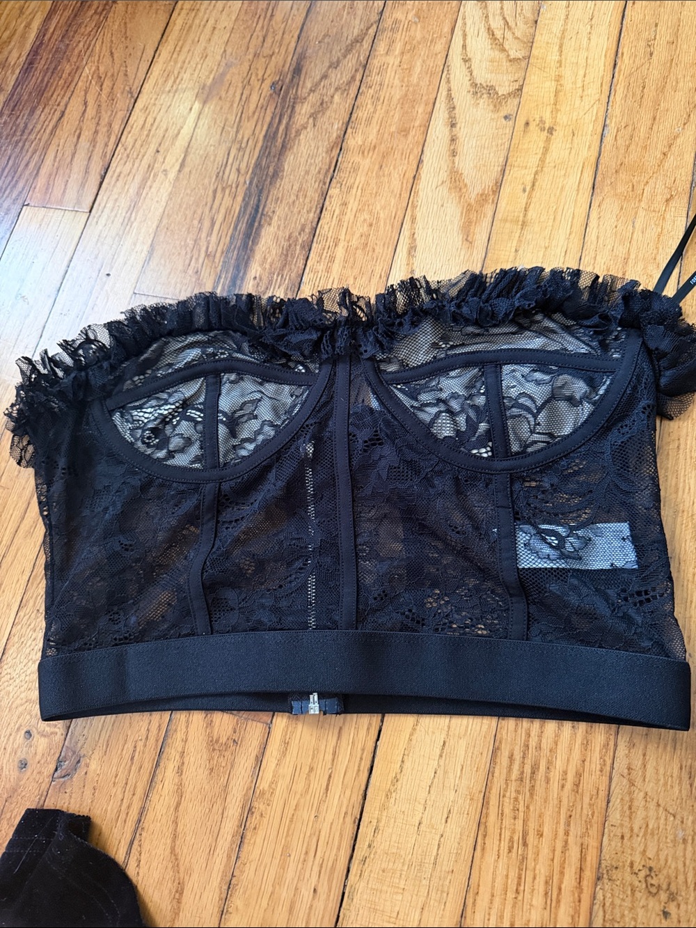 Forever 21 lace zip up bustier size large
